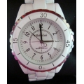 WW#15 MENS STAINLESS STEEL MONTRES CARLO WATCH (WHITE CERAMIC) $100.00